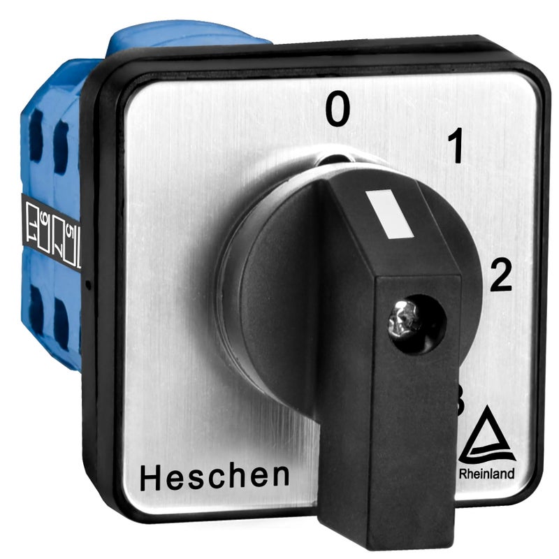 Heschen Universal Rotary Cam Selector Changeover Switch LW28-20/0123.3 660V 20A 4 Position 3 Phase 12 Terminals CE - Image 1